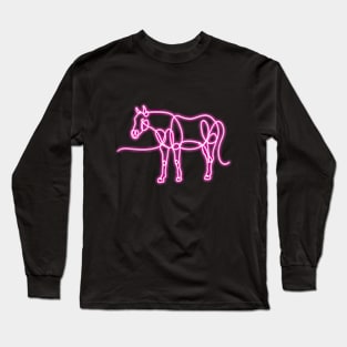 Standing Neon Horse Long Sleeve T-Shirt